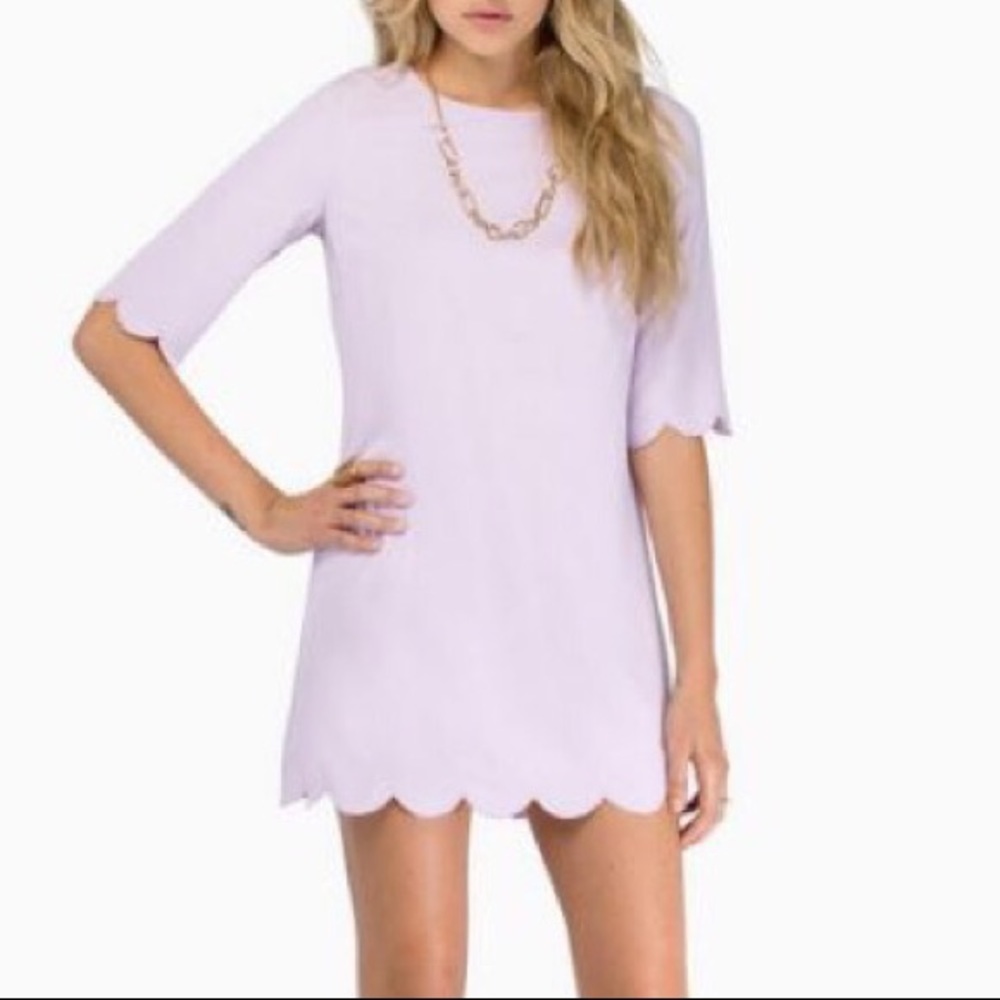 Lavender Scalloped Dress